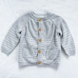 Cloud Island Long Sleeve Cardigan Gray 3-6 months